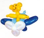 Teddy in an airoplane balloon